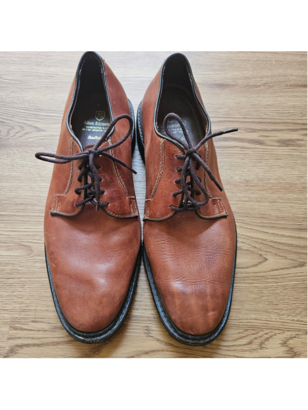 Allen Edmonds Badlands Brown Leather Dress Shoes Mens 11D